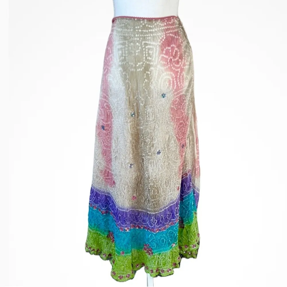 Moda International Silk Fairy Skirt Green Size 2 - Image 2