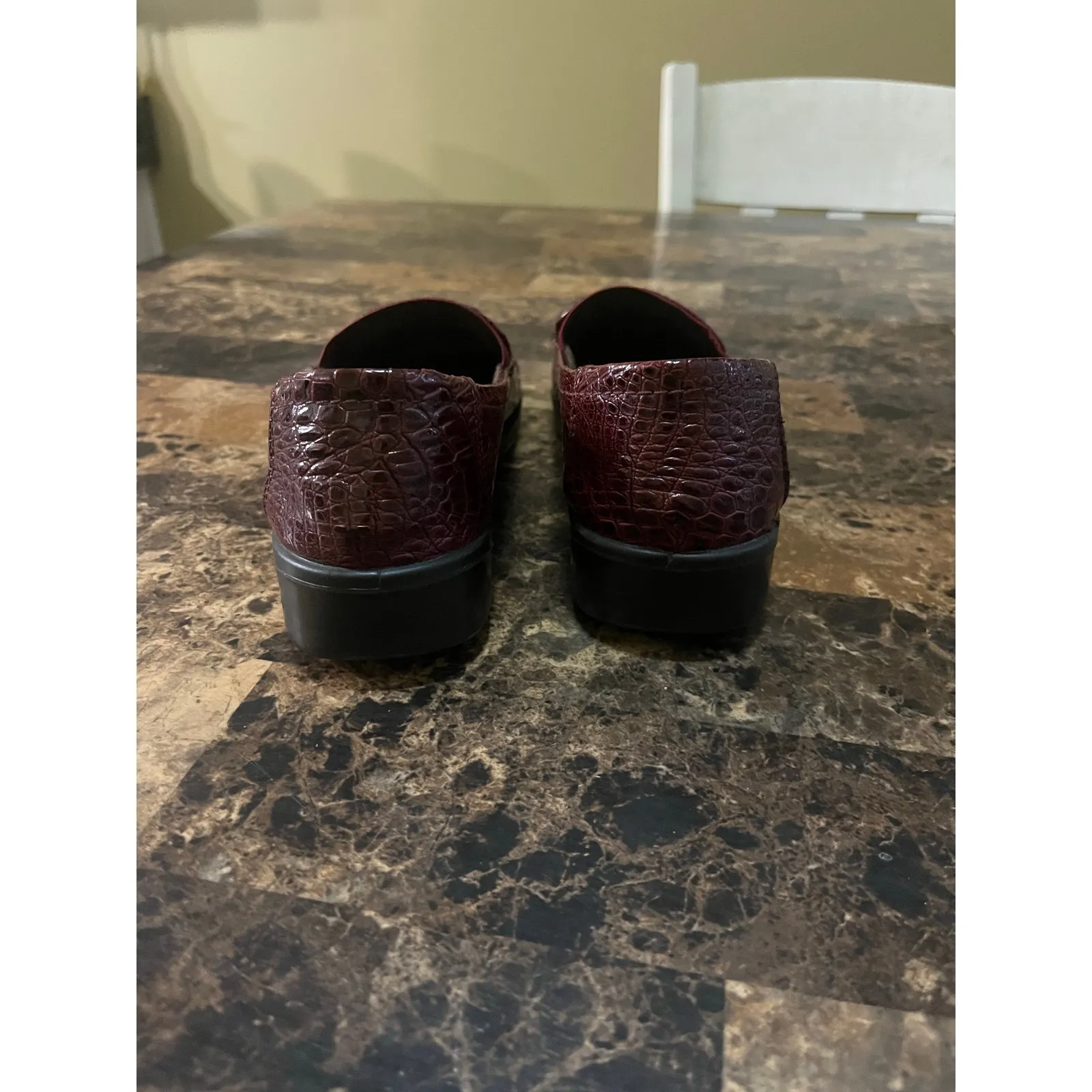 Easy Street Patent Leather Crocodile Flats Loafers Slip-On Shoe - Image 9