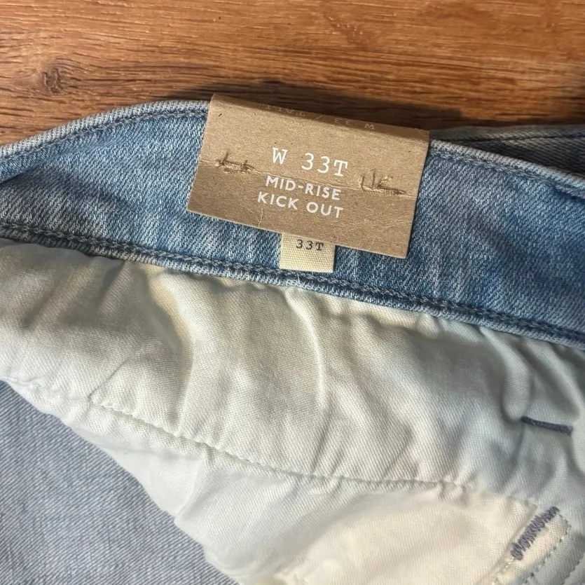 NWT Madewell Tall Kick Out Crop Jeans Penman Wash Size 33T - Image 9