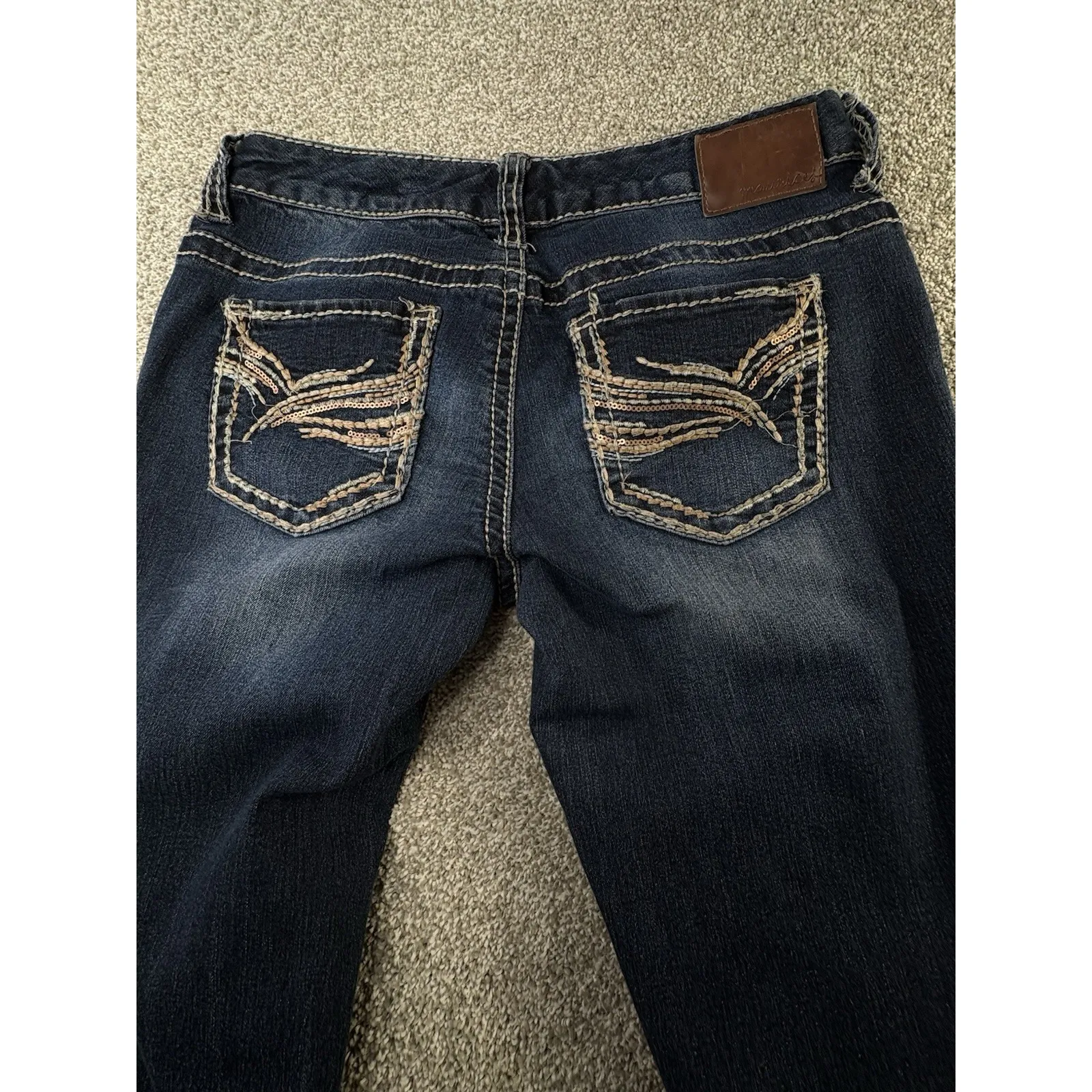 Maurices Bootcut Jeans Womens 7/8 Short Dark‎ Wash Stretch Denim - Image 5