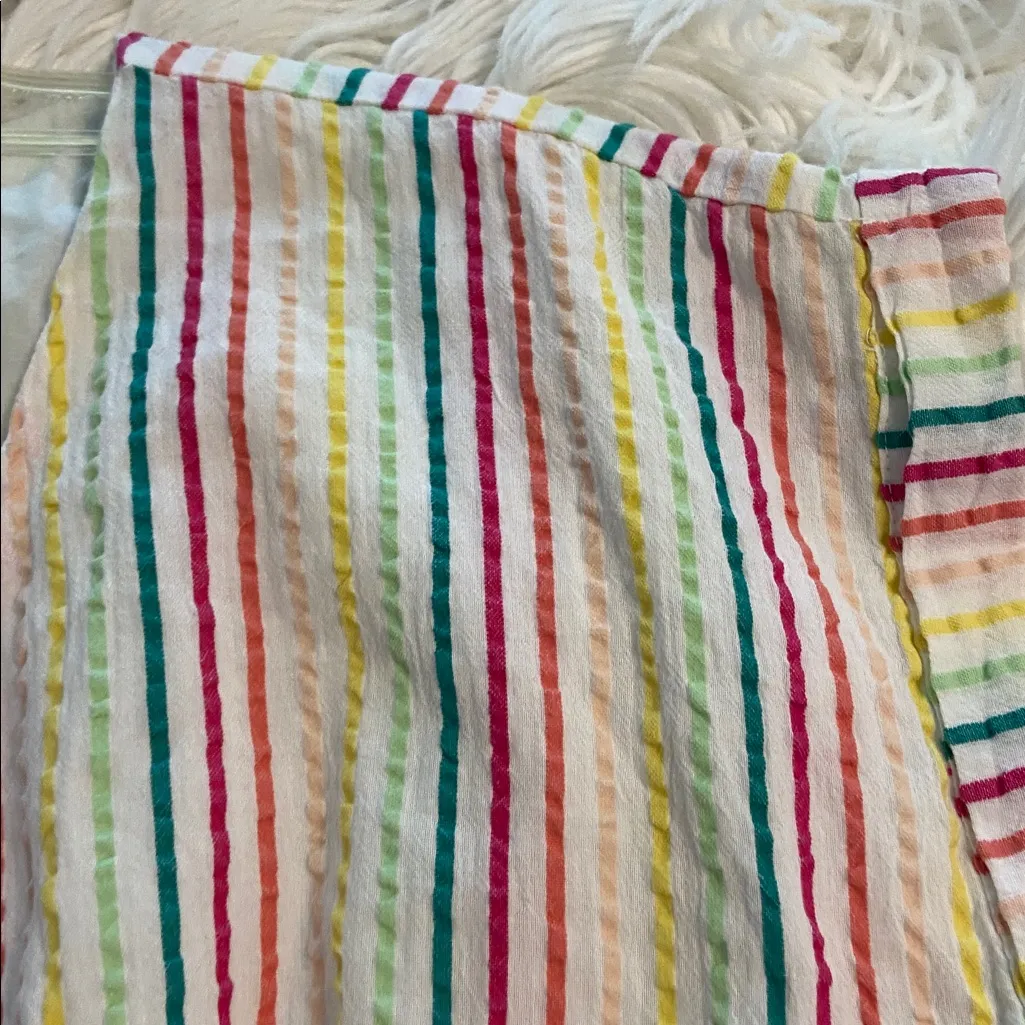 LOFT Colorful Striped Midi Summer Dress bottoms down size 8P brand new - Image 11