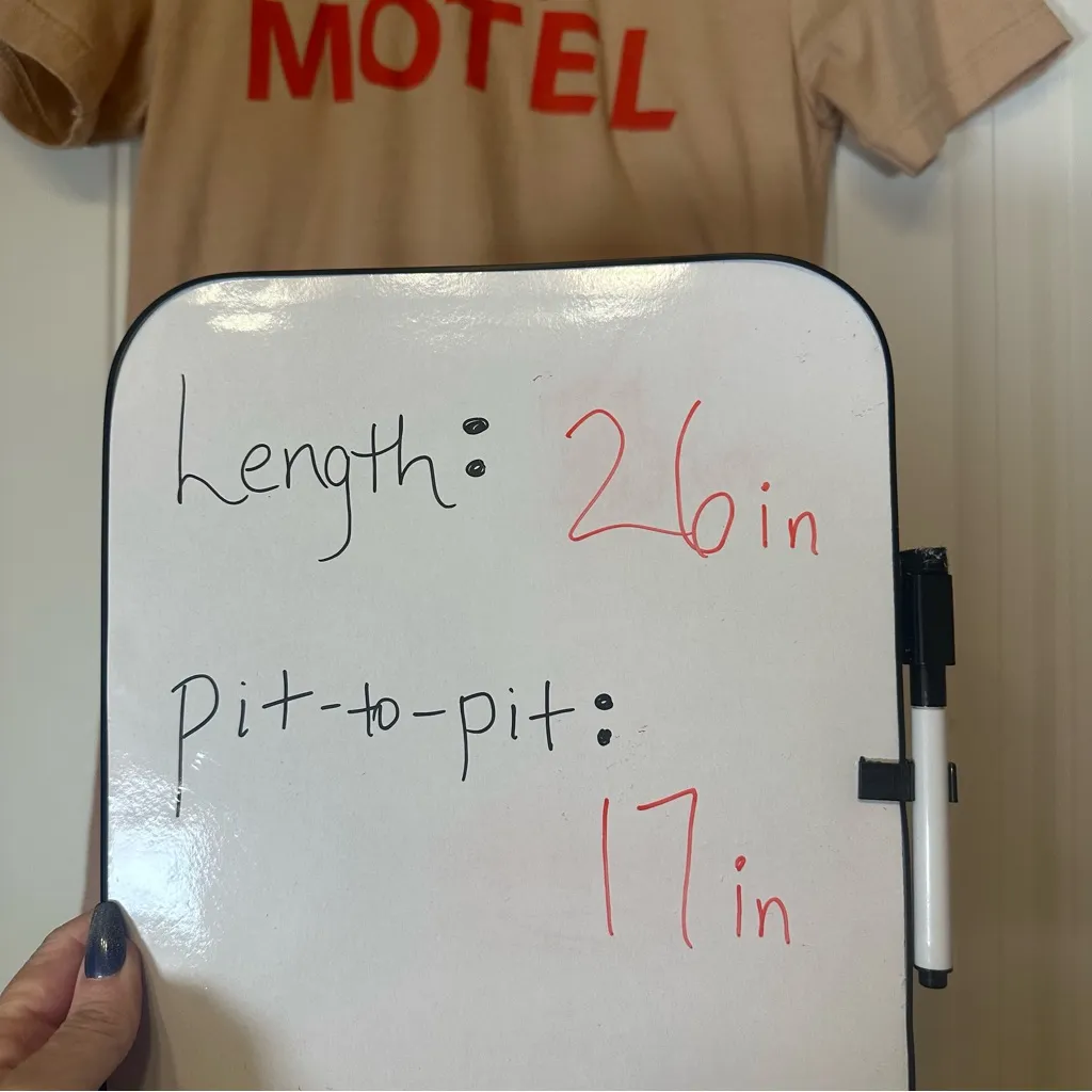Rosebud Motel Graphic Tee, size S Tan - Image 5