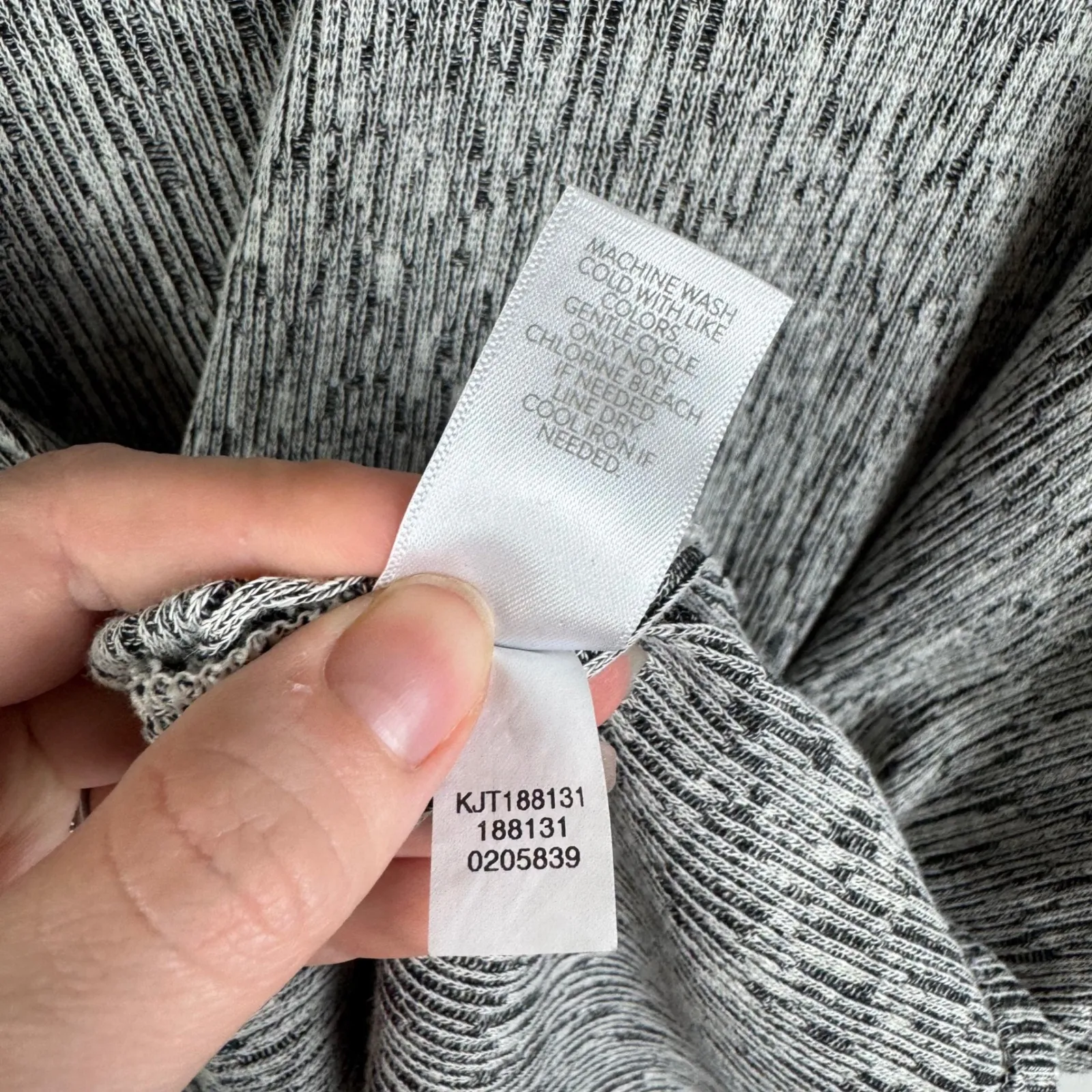 J Jill Pure Jill Gray Knit Cardigan Large Cocoon Linen Blend Minimalist‎ Neutral - Image 8