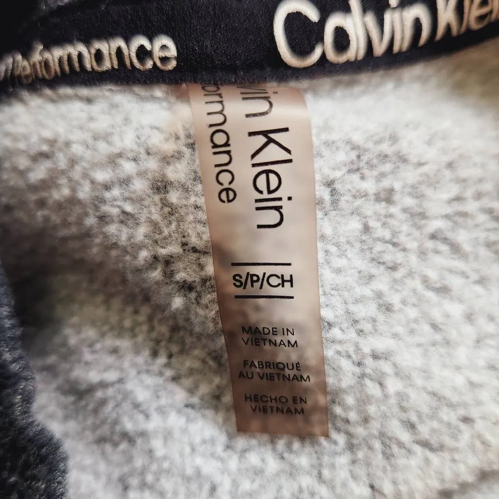 Calvin Klein Performance Gray Cropped Logo Sweatshirt Size Small Gray Sweatshirt - Image 5