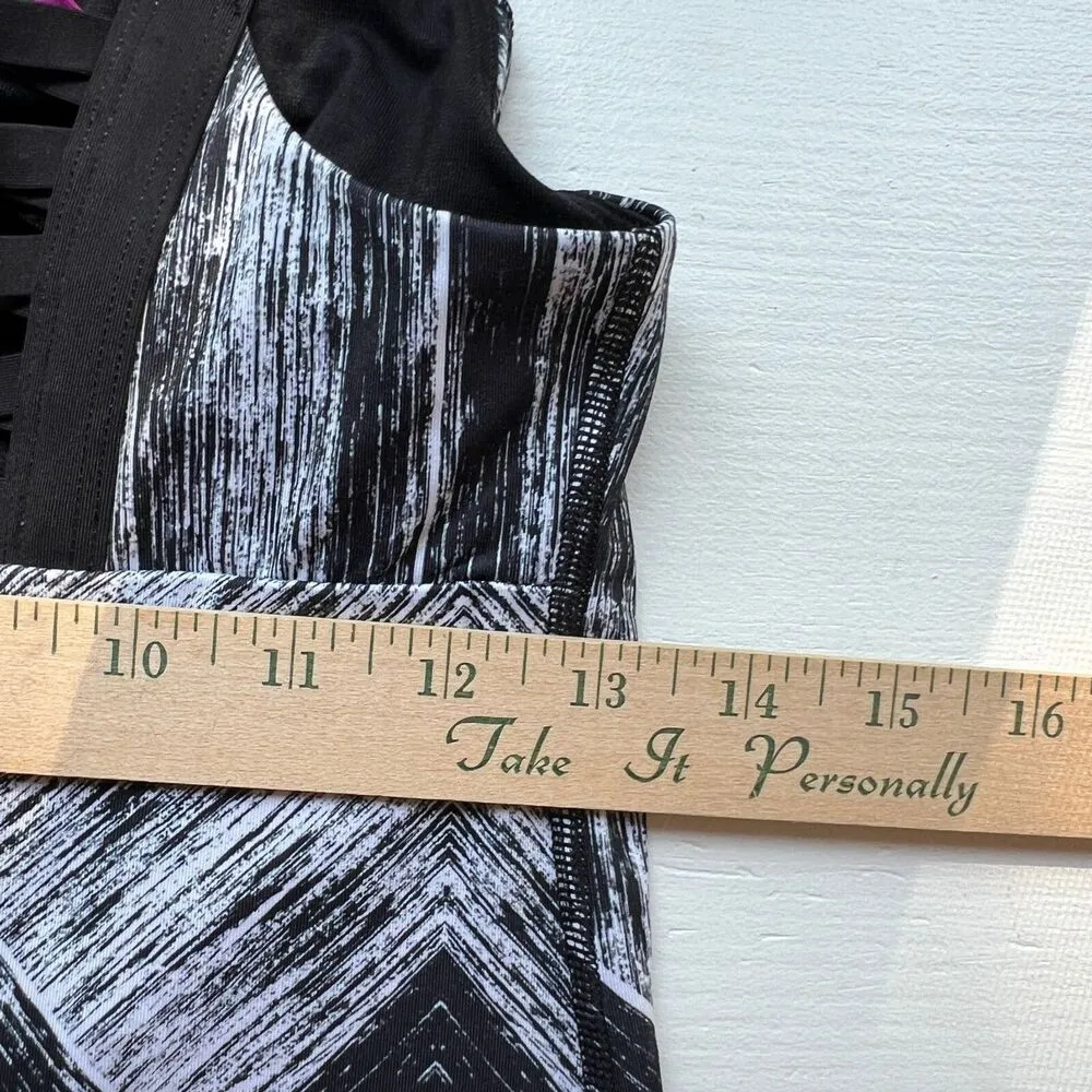 Lululemon  sz 6 Hot To Street Tank Heat Wave White Black / Black / Regal Plum - Image 4