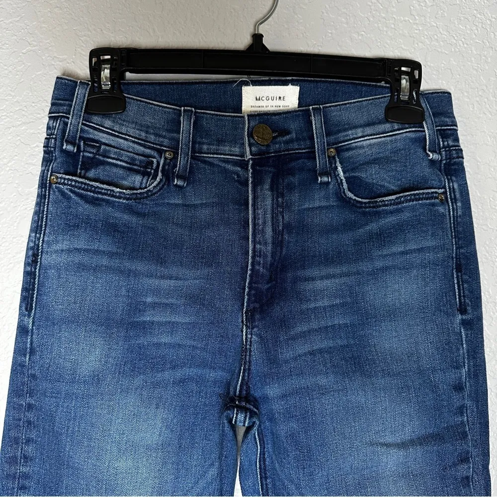 Mcguire Denim Blue Jeans Style 38C Slim Ankle Raw Hem Size 27 - Image 3