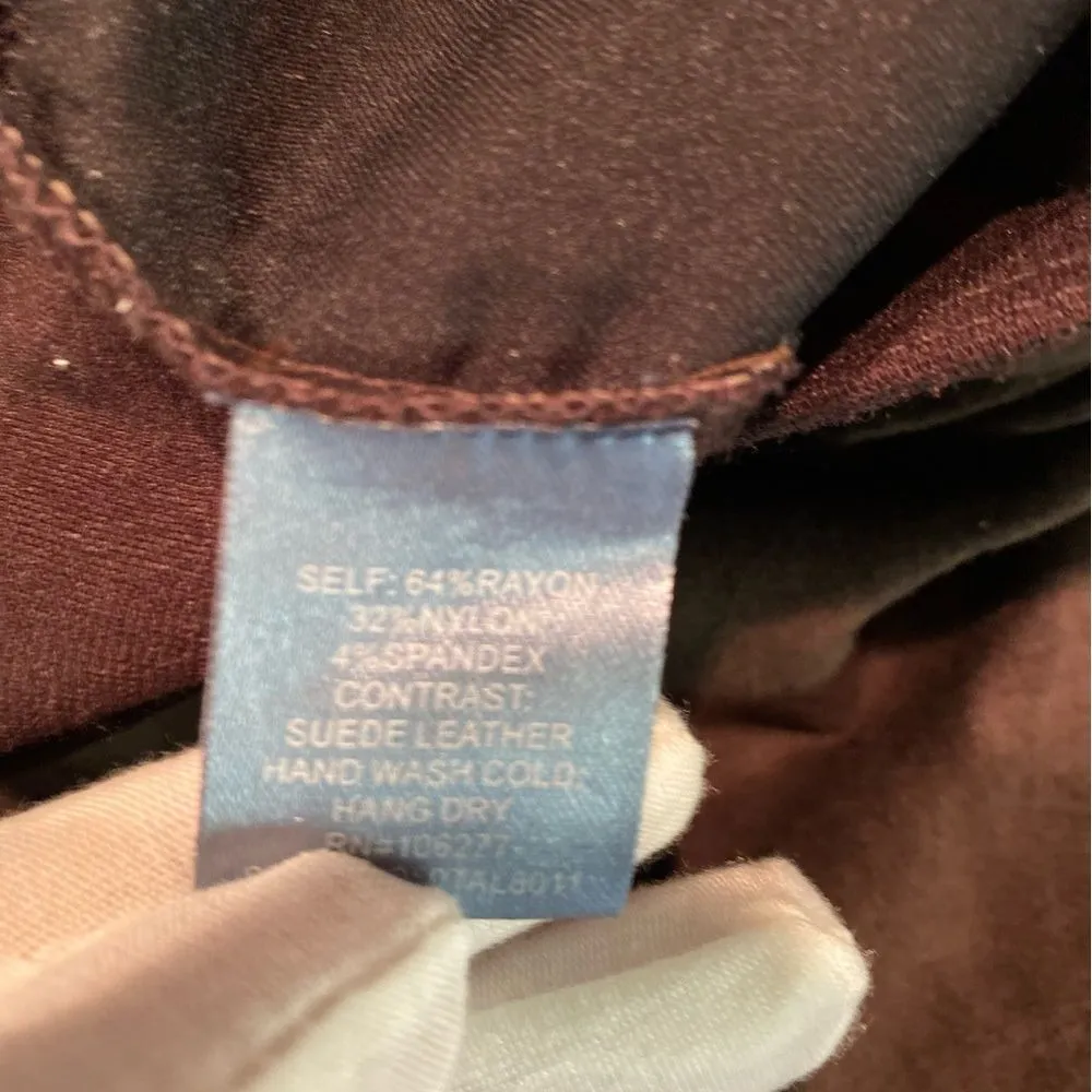 #142 HALE BOB Brown Suede Riding Leggings - Image 10