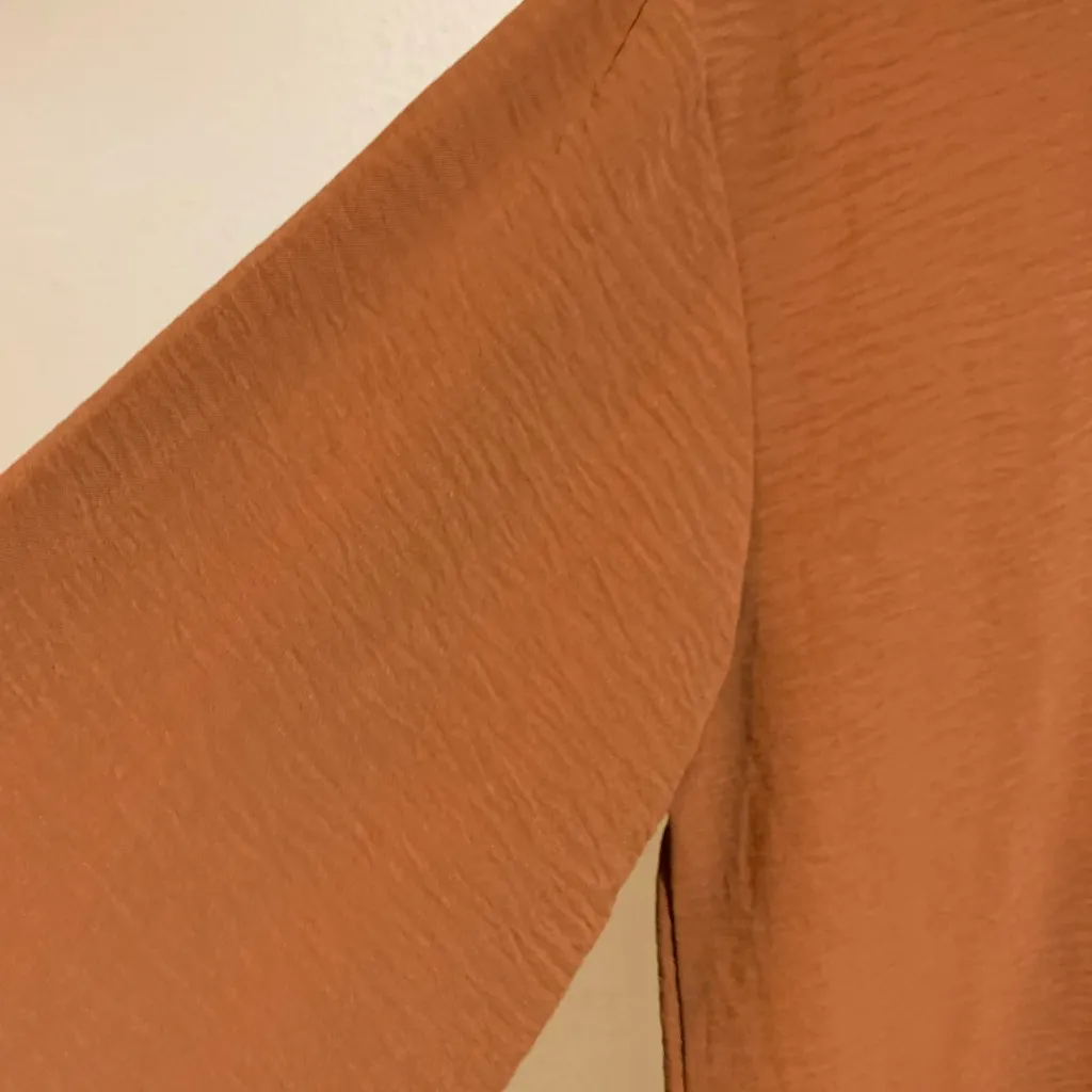 Source Unknown‎ Terracotta Long Sleeve Blouse - Image 4