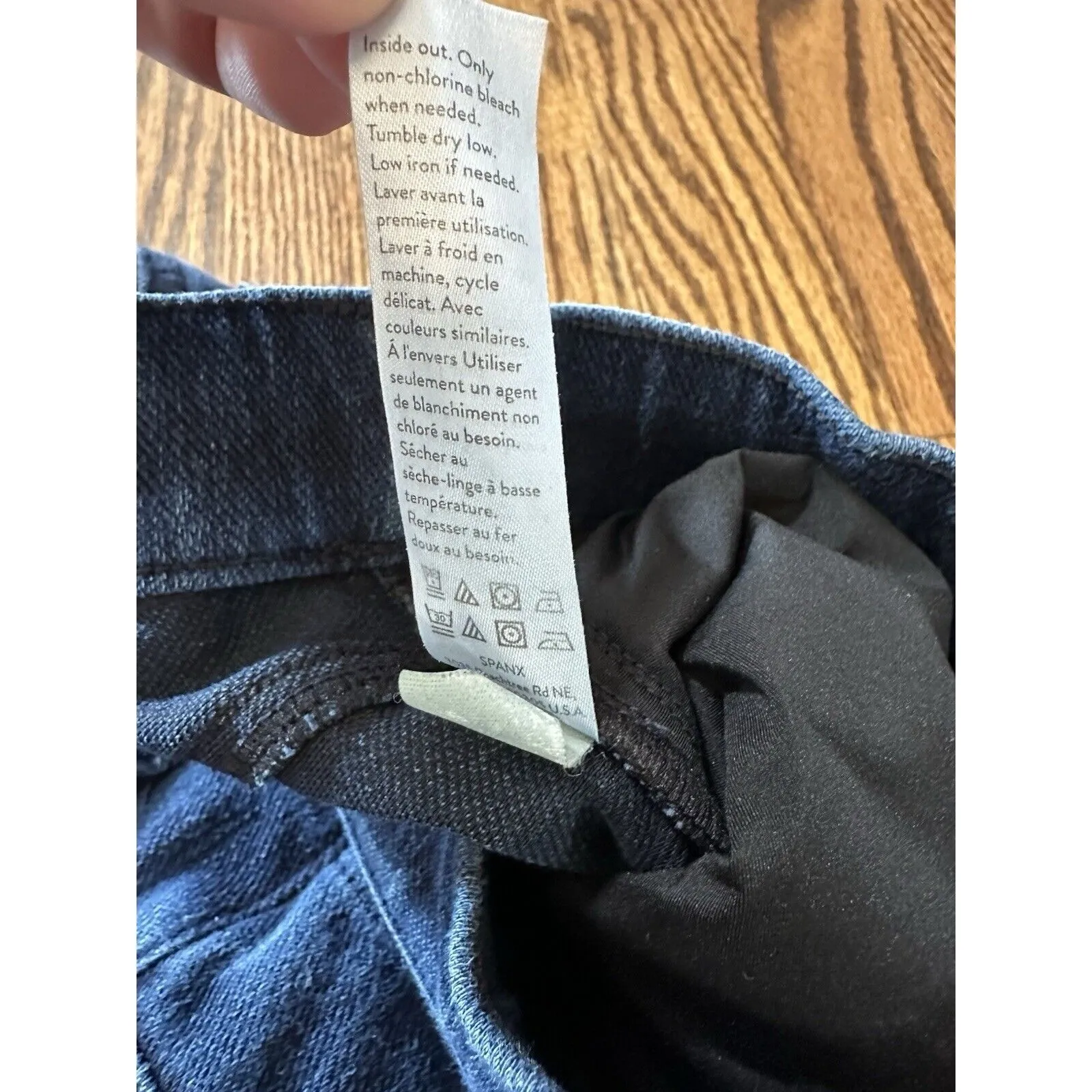 Spanx  Jean-ish Denim Jogging Leggings ‎ Womens Small Dark Wash Pull On Stretch - Image 4