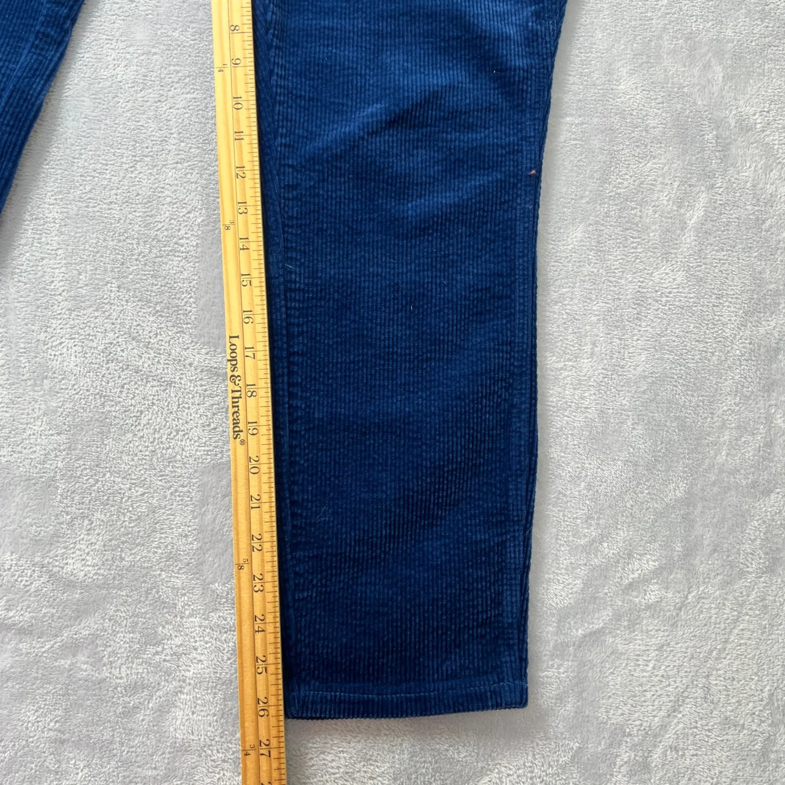 Judy Blue Corduroy Slim Fit Pants Womens 29 Blue Stretch Mid Rise Casual JB88378 - Image 8