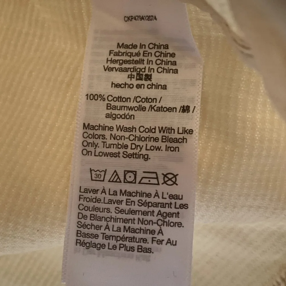 NWT Madewell Val Waffle-Knit Relaxed V-Neck Top in Antique Cream - Image 5