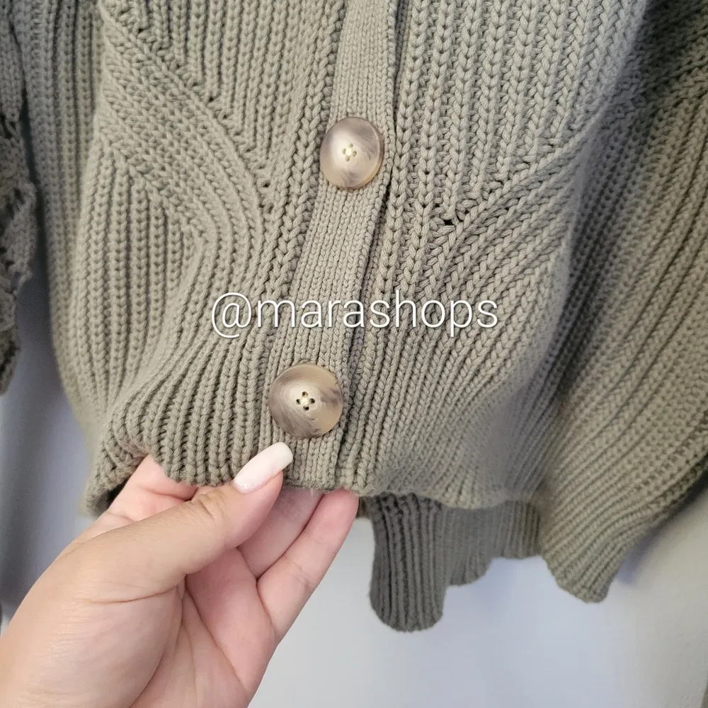 Jonathan Simkhai Adelline Directional Rib Knit Cardigan Size L - Image 4