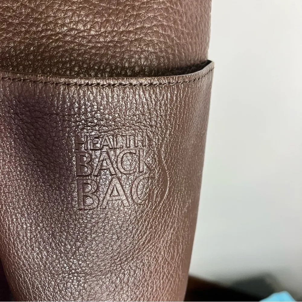 Healthy back bag brown‎ pebbled leather large sling bag Brown - Image 9