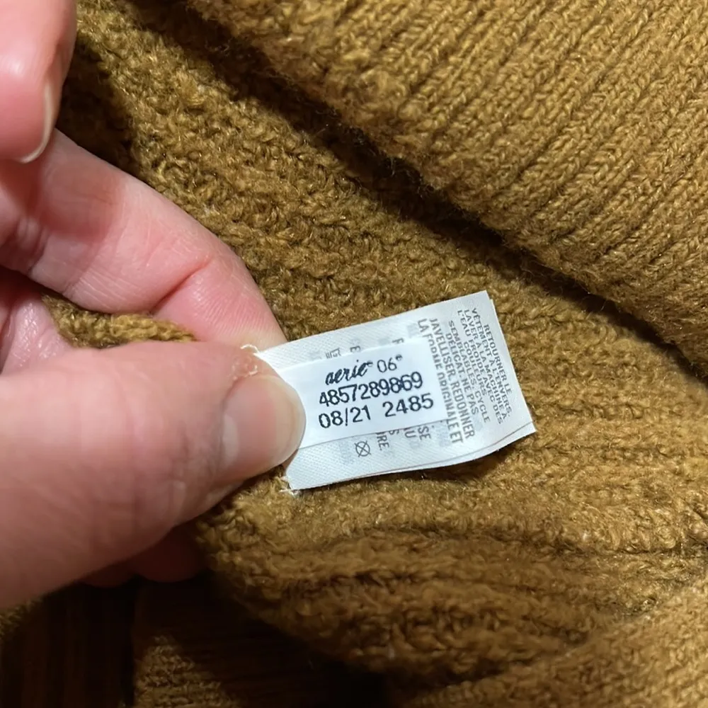 Aerie Womens Cozy Up Waffle Knit Sweater Hoodie - Image 5