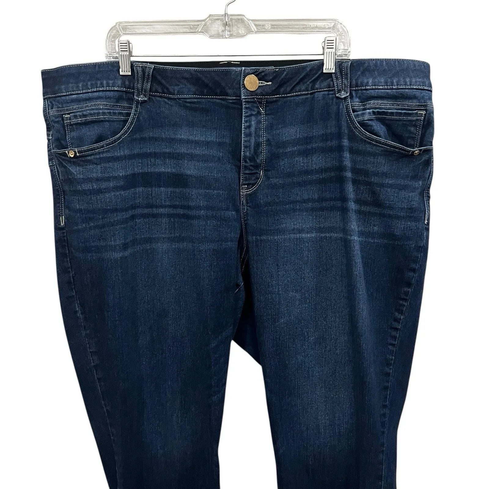 Democracy Ab solution Ankle Skimmer Jeans Size 24 Dark Wash Stretch - Image 4