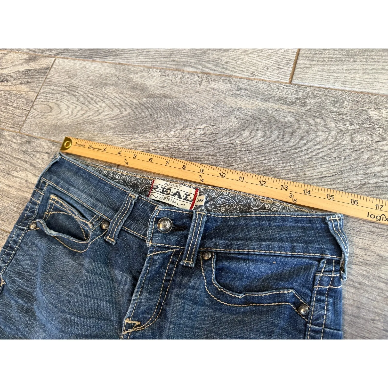 Ariat Real Denim Jeans 29S 29 Short Bootcut Western Boot 2825 Jean Cowgirl Rodeo - Image 5