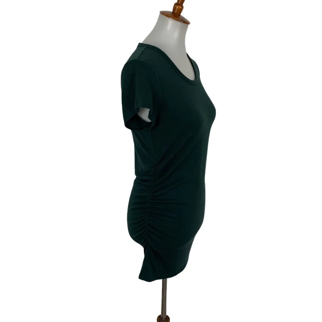 Market and Spruce Maternity Top Small Green Short Sleeve Casual Stretch - Image 2