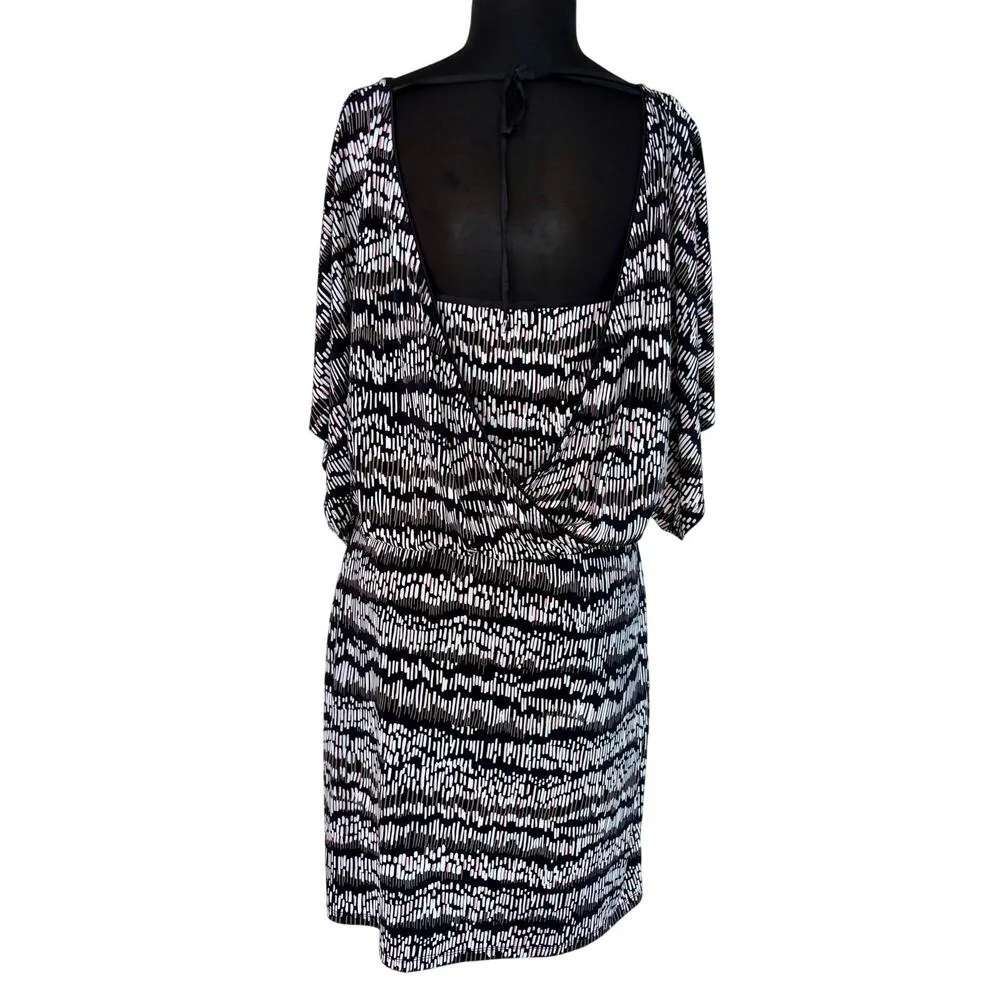 WHBM White House Black Market Rhinestone Embellished Blouson Dress Kimono Sleeve - Image 5