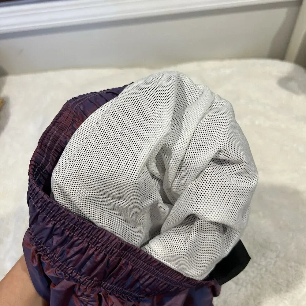 Nike Shorts Womens X Small Purple Lined‎ Iridescent Windbreaker Trunks - Image 5