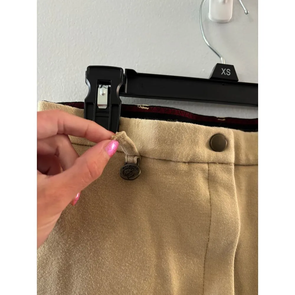 On Course Womens Breeches Size 28 Tan Equestrian Horse Riding Cotton - Image 7