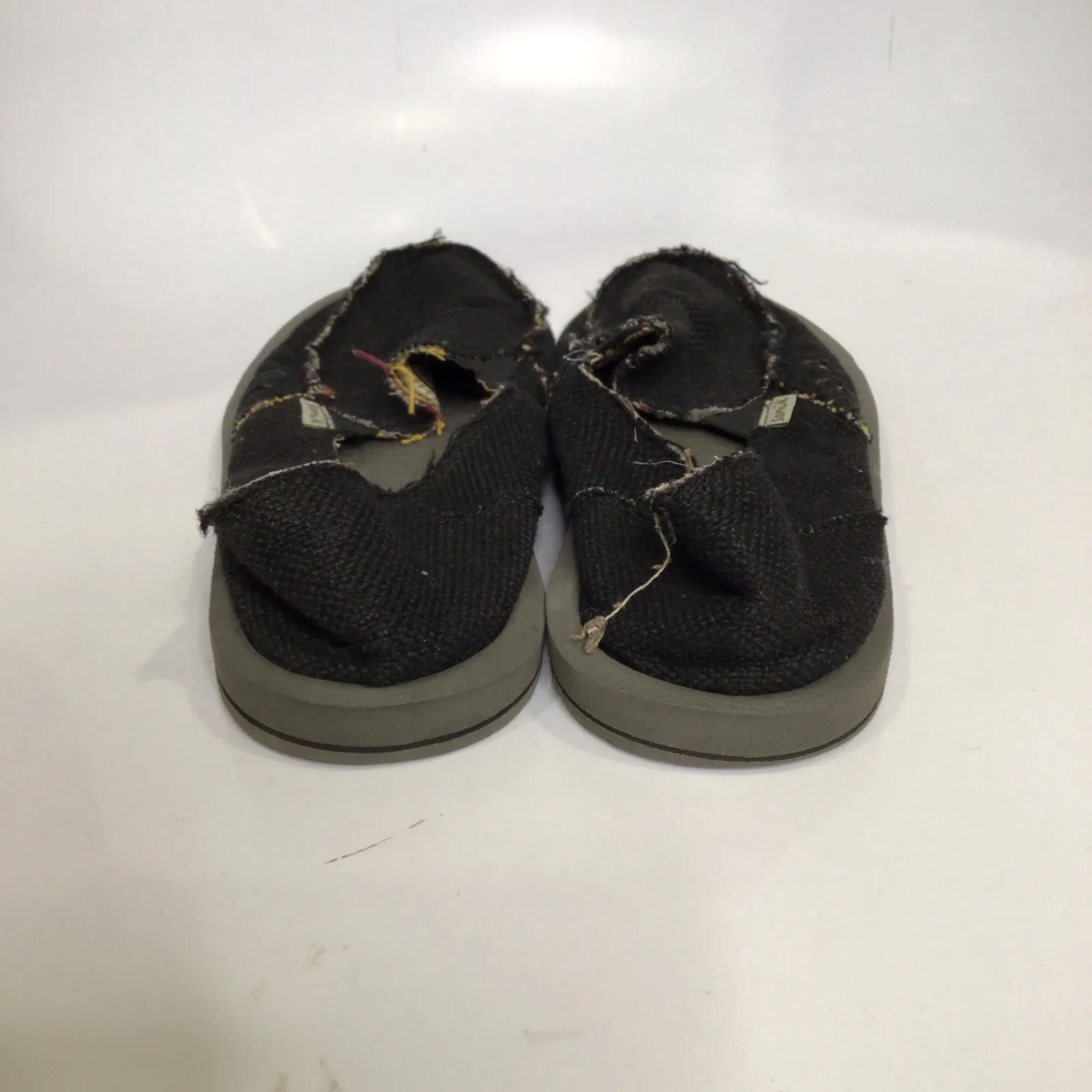 Sanuk Donna hemp cotton slip on shoes loafers black womens size 8 casual beach - Image 4