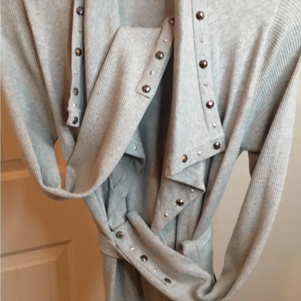 Cache  GRAY EMBELLISHED CARDIGAN - Image 3