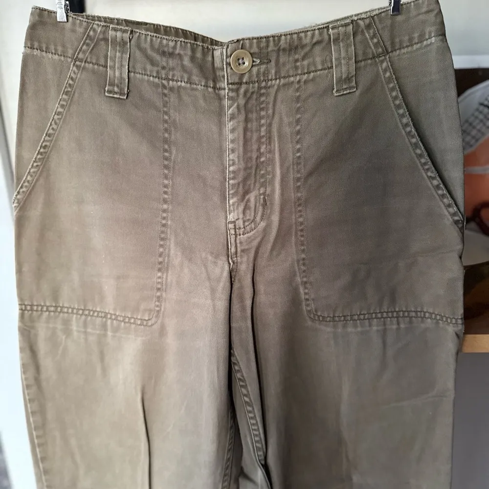 Vintage Old Navy Olive Green Cotton Utility Khaki Pants Size 6 - Image 5