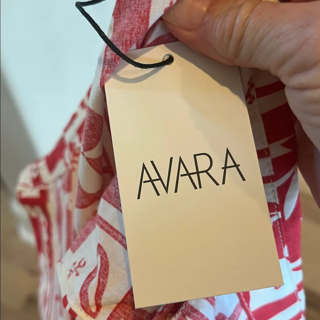 Avara Brynn Dress Red Floral Print Maxi Dress Size XS - Image 11