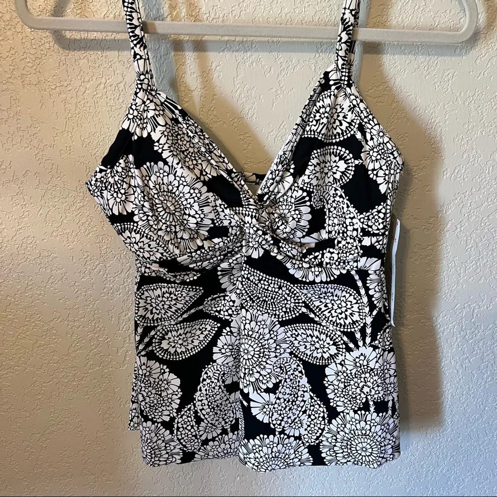 Penbrooke Patterned Tankini Swimsuit Set Size 10 - Image 2