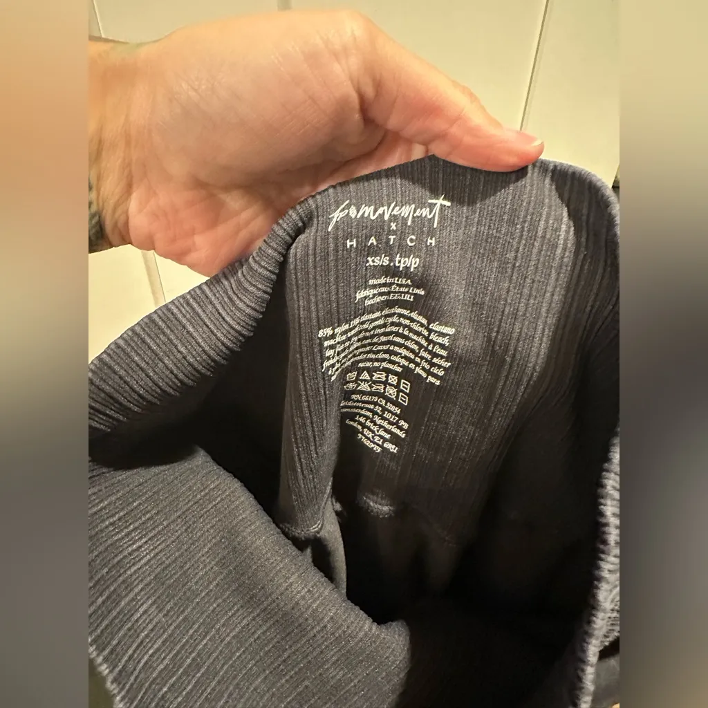 NWOT Free People Movement x Hatch Good Karma Maternity Leggings In Washed Black - Image 5