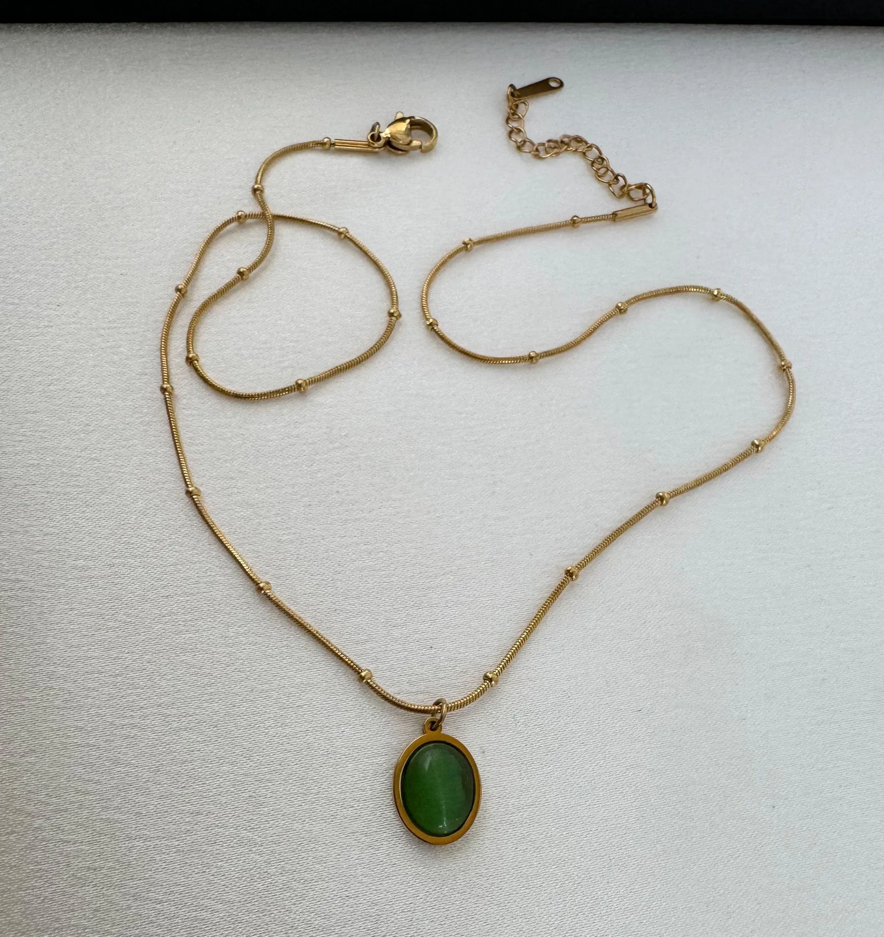 Green Crystal Pendant Necklace for Women - Image 6