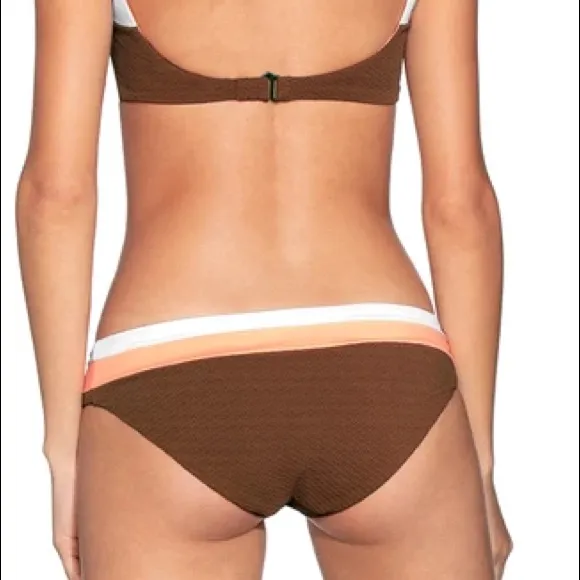 Maaji Miranda Sublime Reversible Bikini Bottom - Brown and Orange - Image 2