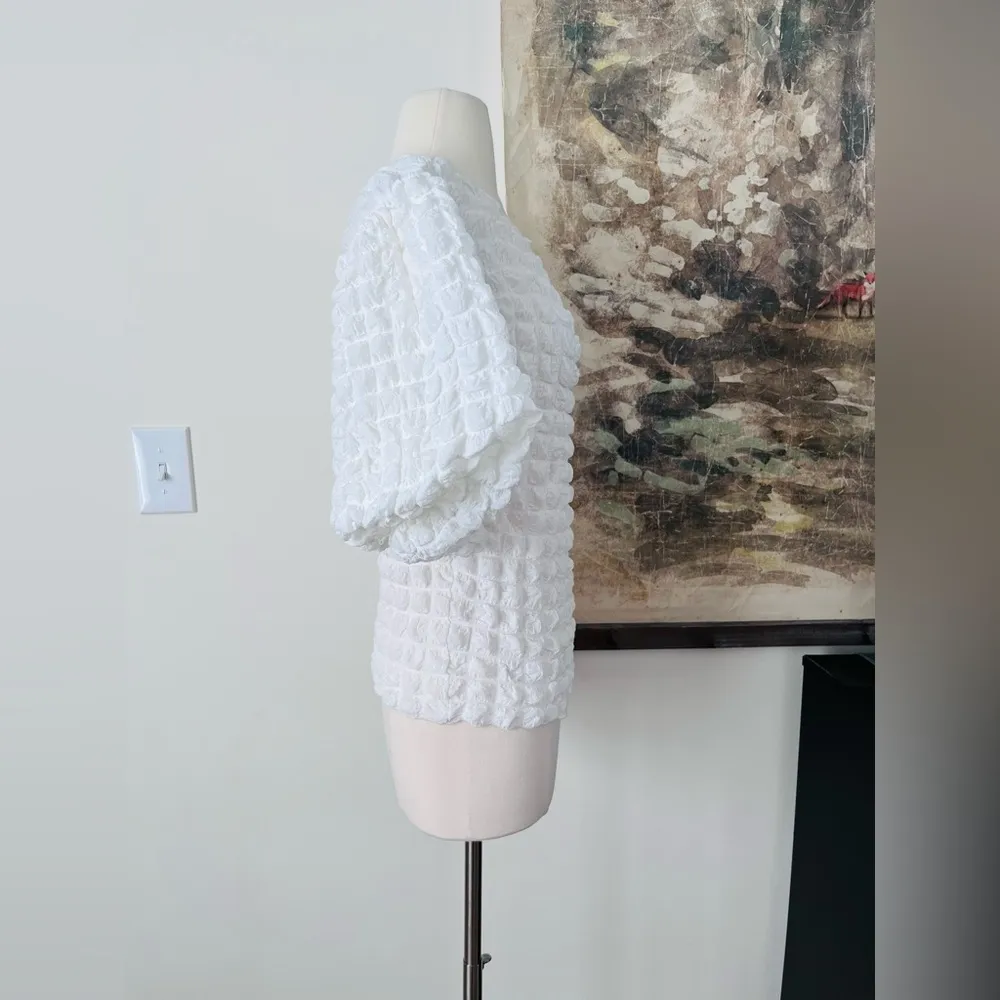 Anthropologie Eri + Ali Textured Puff-Sleeve Top Size Small NWOT $68 - Image 11