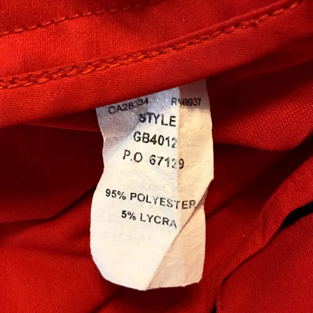 Tail Skort UPF 50+ Zip Pockets Front Slit Snap Golf Tennis Pickleball Red 27" Size 6 - Image 5