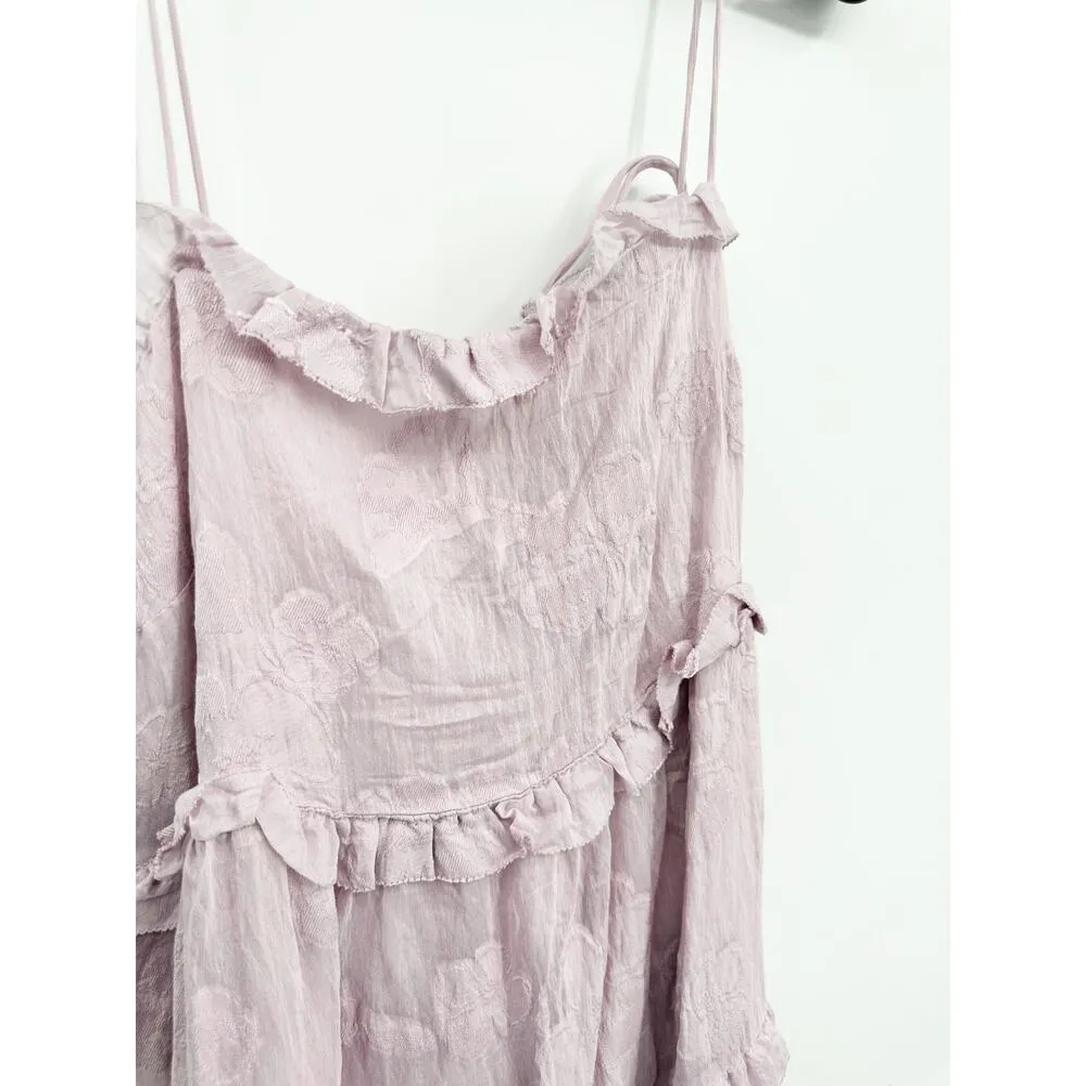 Ted Baker Heidih Floral Jacquard Tiered Dress in Lilac US 6 - Image 5