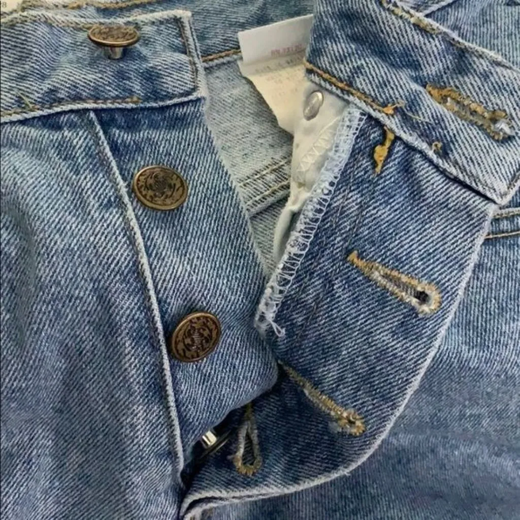 Vintage 90s Fredericks of Hollywood Mom Jeans 27 Med Wash High Rise Button Fly - Image 8