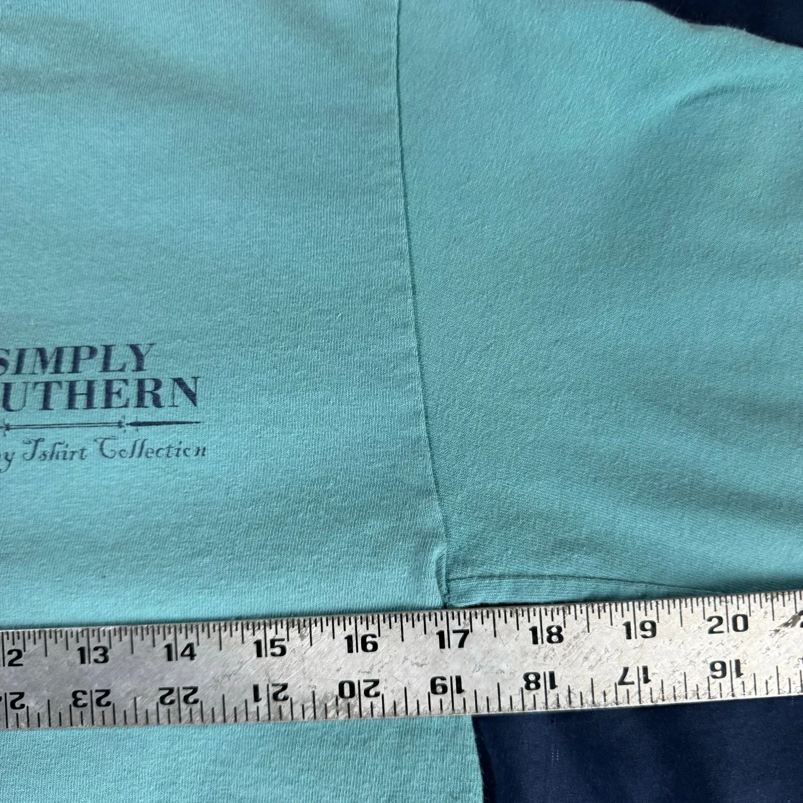 Simply Southern 100% Cotton Teal Long-Sleeve Shirt - Size S - Image 4