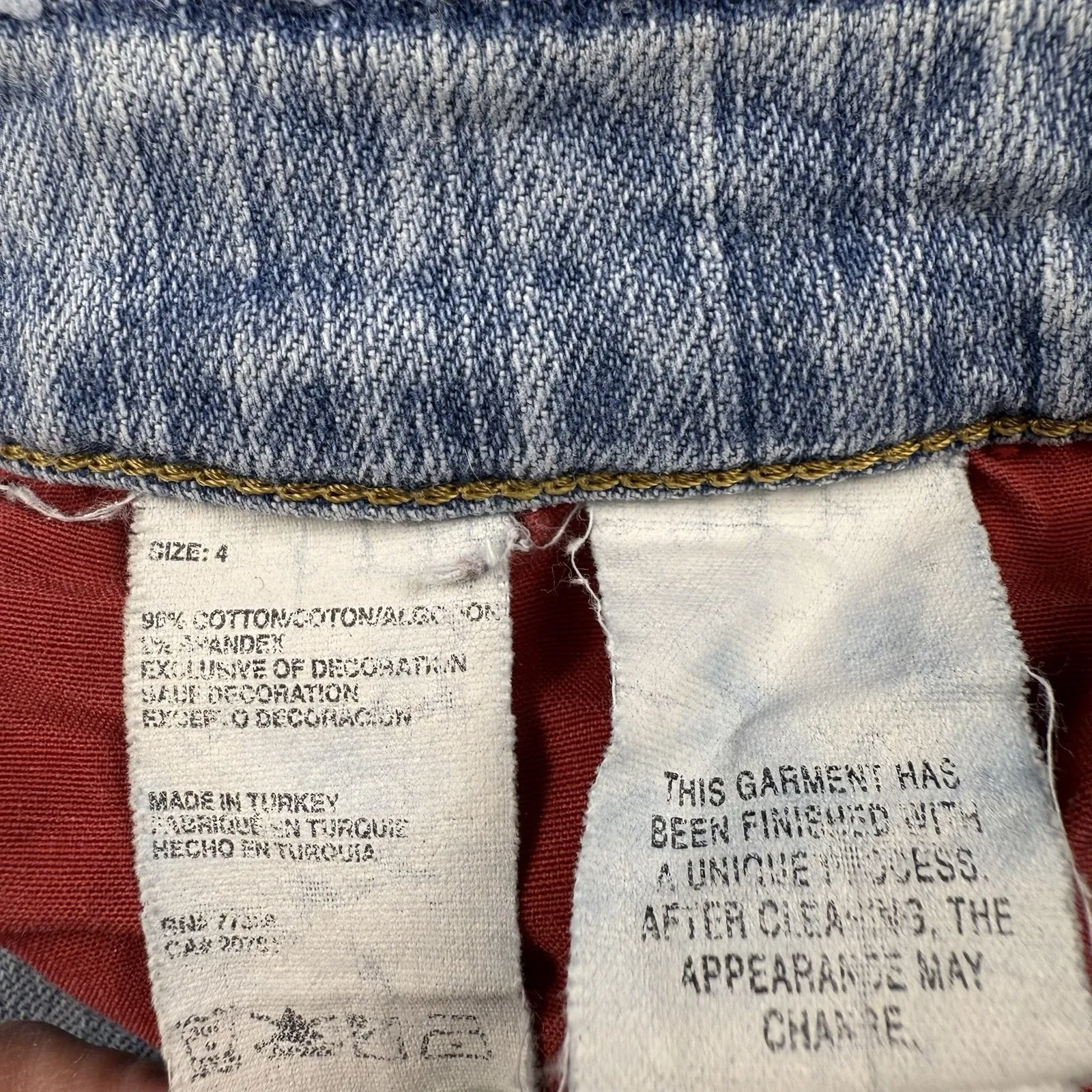 Tommy Hilfiger Women's Hipster‎ Boot Jeans Size 30"x31" Light Wash 2004 Vintage - Image 7