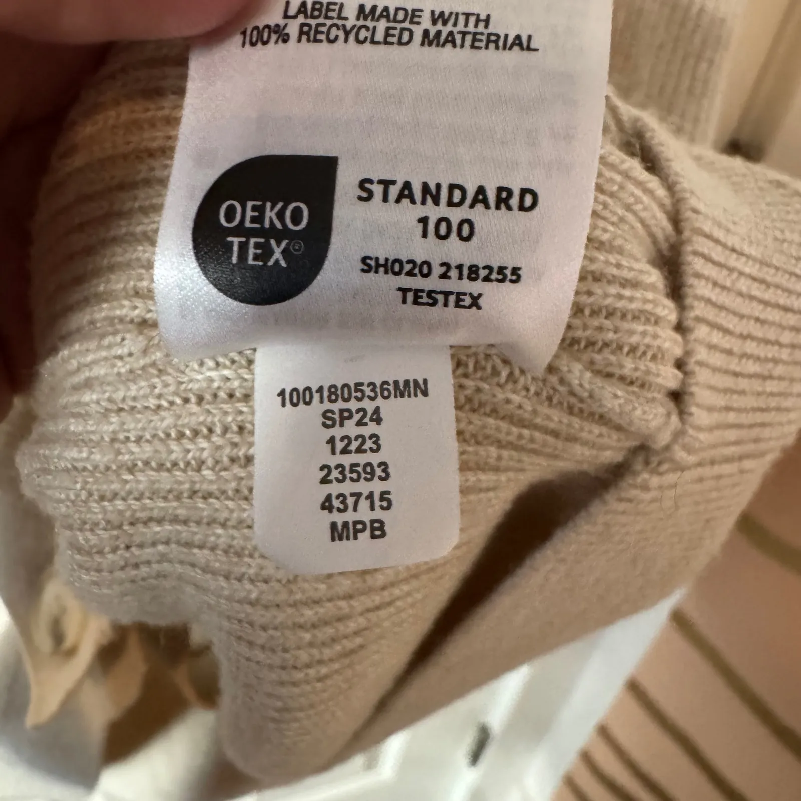 INC International Concept Women Beige Ribbed Shawl Button Cardigan Sweater Small Tan - Image 6