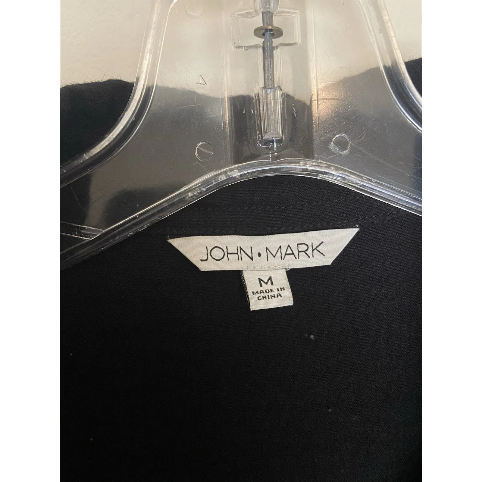 John Mark Classic Black‎ Tiered Ruffle Back Button Up Shirt Blouse Top Medium - Image 4