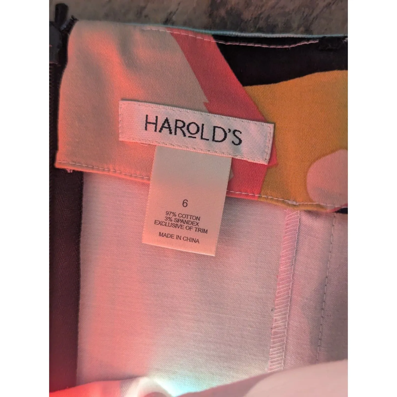 Vintage Harold's Floral Strapless Bow Midi Dress Modern Cottagecore Pop Art Brown Size 6 - Image 5