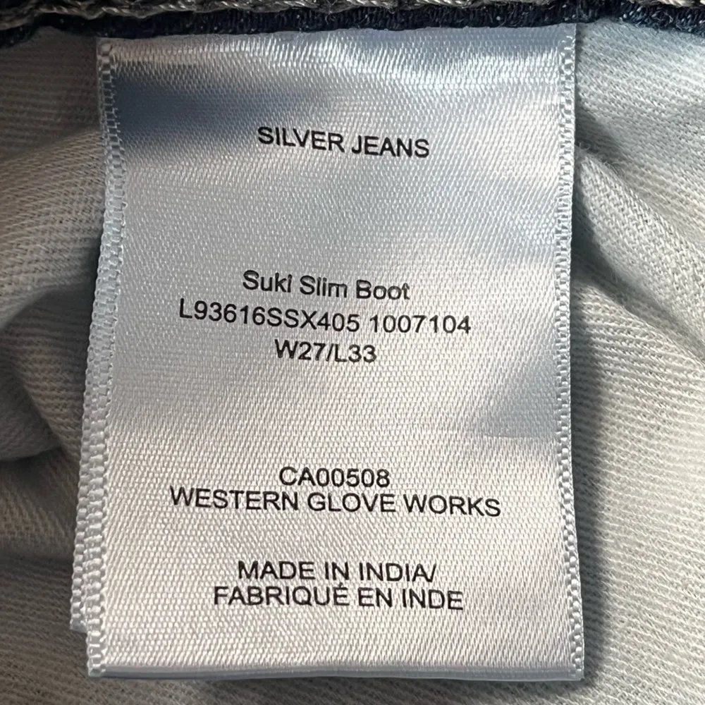 Silver Suki Slim Boot Cut Jeans Dark Blue Size 27/33 - Image 6