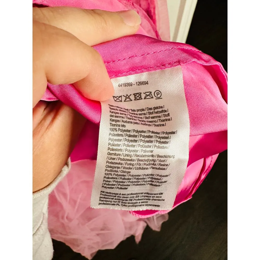 ML MONIQUE LHUILLIER Pink Floral Tulle Sweetheart Neckline A-Line Dress Size 14 - Image 11