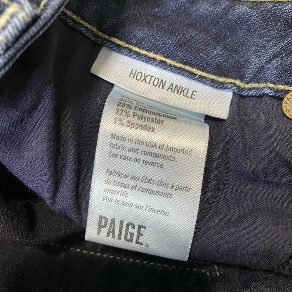 Paige Hoxton Ankle Ultra Skinny Jeans in Dark Wash - Image 9