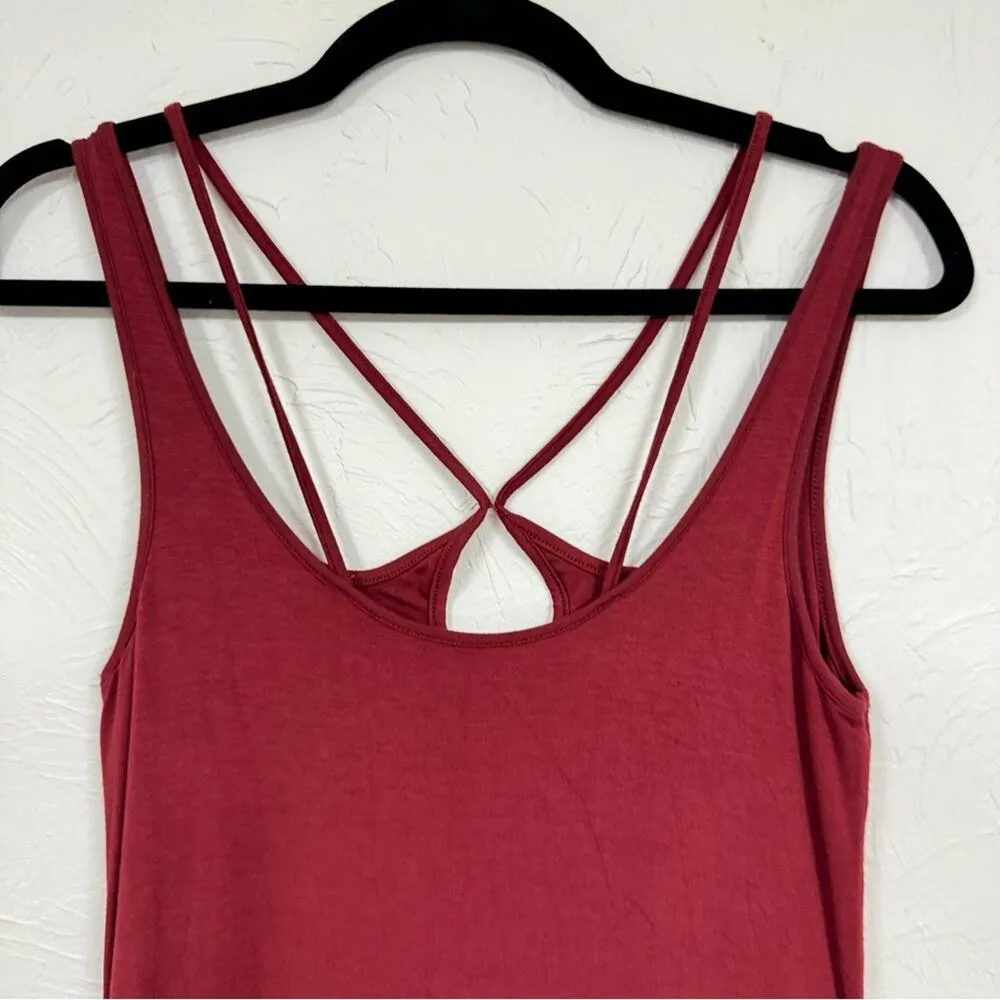 Bailey 44 Burgundy Red Strappy Baddie Mini Dress S Sleeveless Stretch Casual - Image 6