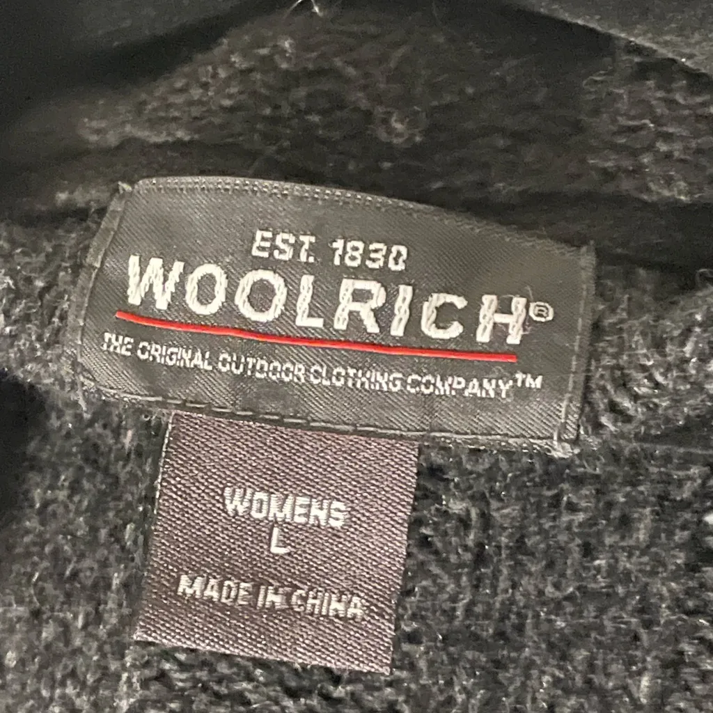 Woolrich Charcoal Gray Knit Sweater L - Image 2