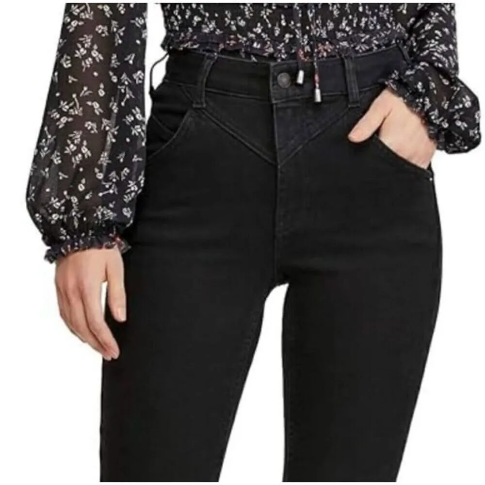 ✨Free People We the Free True Black Riley Seamed Skinny Sz 28 Jeans✨ - Image 4