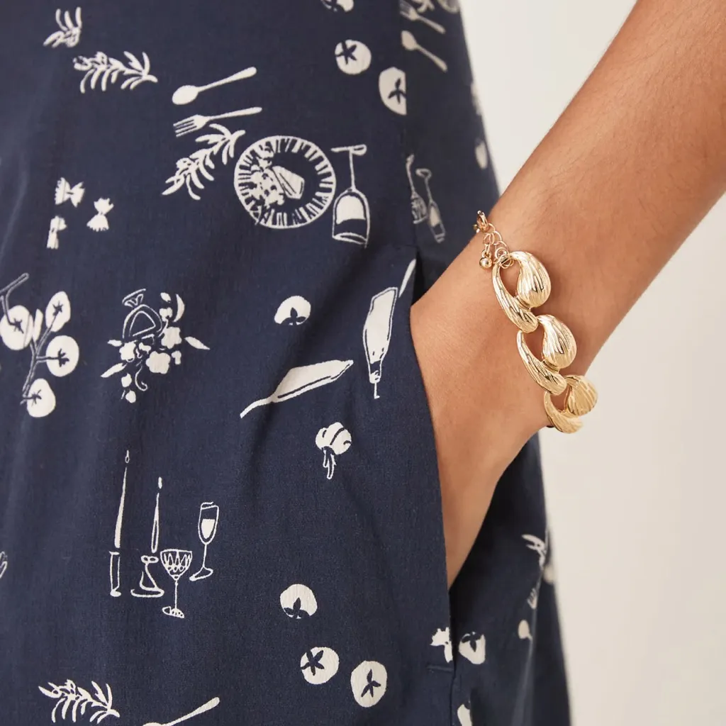 Abercrombie & Fitch strapless flare midi dress in blue floral - Image 4