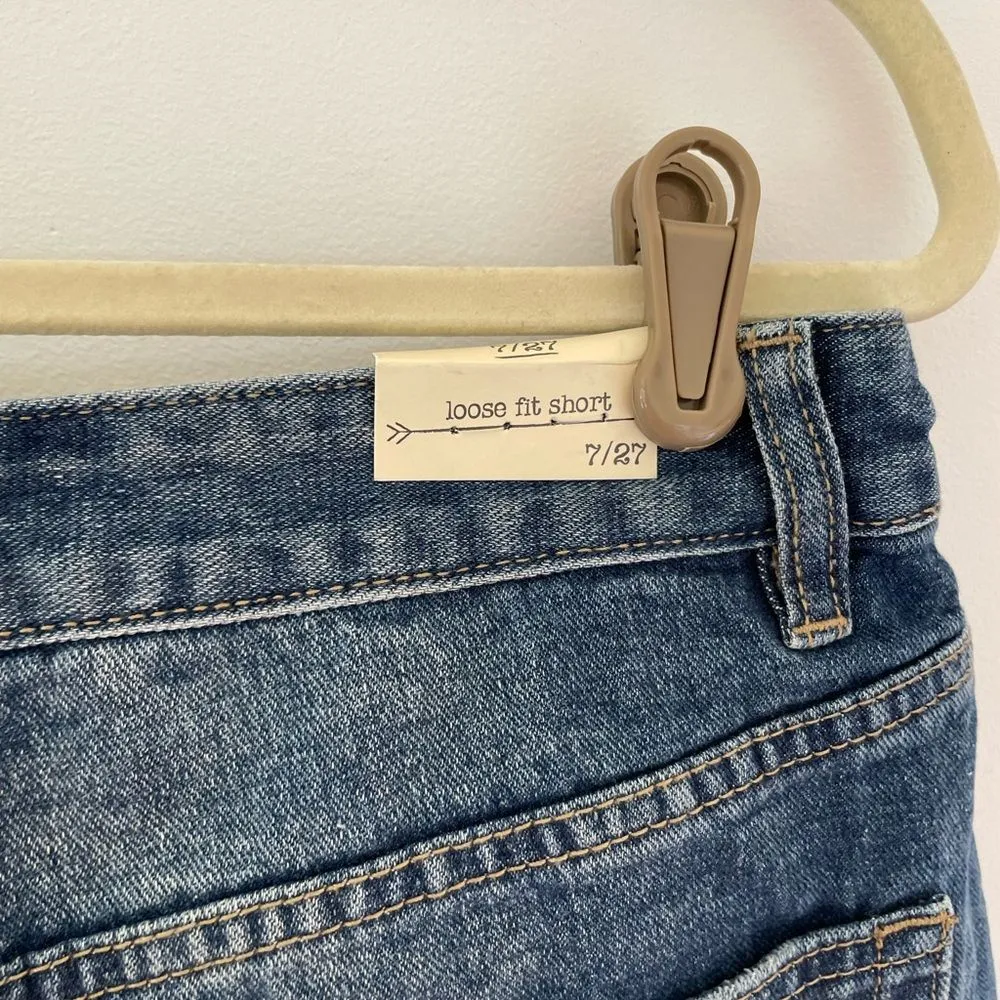 Ban jara Denim shorts loose fit super high rise juniors size 7/27 Distressed NWT - Image 8