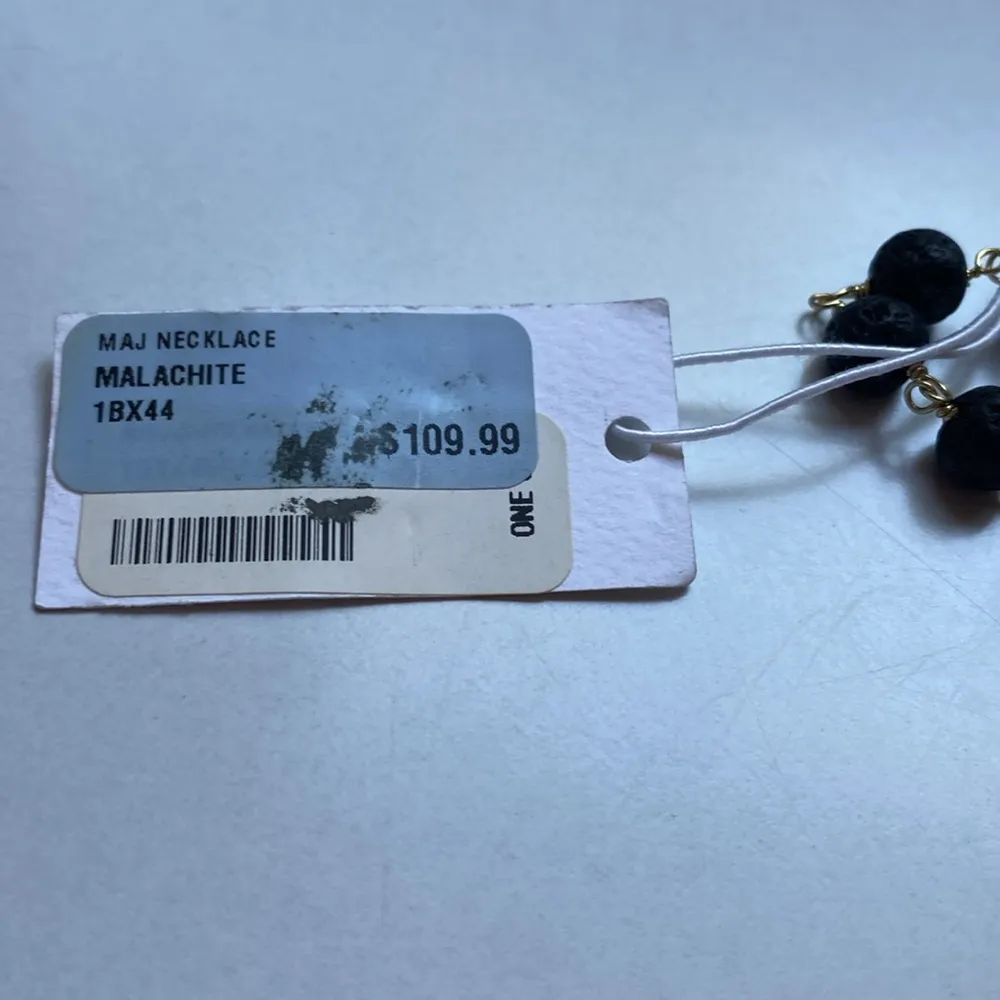 Soft Surroundings Maj Necklace Malachite Hexagon‎ Pendant Statement Medallion - Image 2